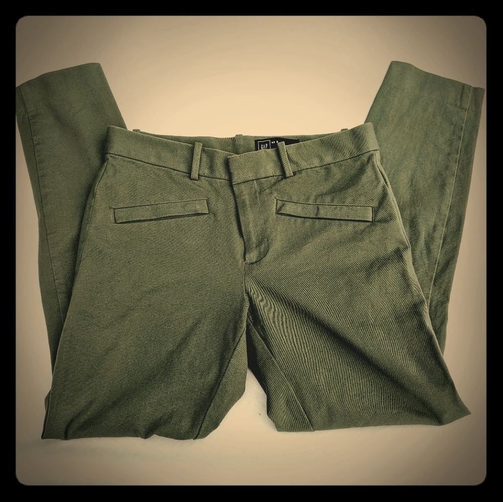 Gap 6R Stretchy Pants Olive Green